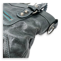Balenciaga First Green Top Handle Bag in Calfskin, Silver hardware_10