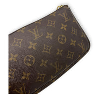 Louis Vuitton Pochette Accessoires Shoulder Bag Brown in Monogram Coated Canvas, Gold hardware_9