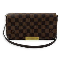 Louis Vuitton Favourite Crossbody Bag MM Brown in Coated Canvas, Gold hardware_9
