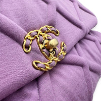 Chanel C19 Maxi Purple Crossbody Bag in Fabric, Mixed hardware_9