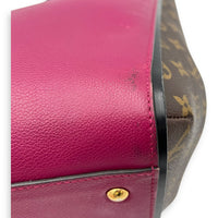 Louis Vuitton Kimono Top Handle Bag MM Brown in Monogram Coated Canvas, Gold hardware_10