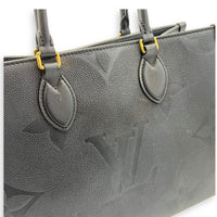 Louis Vuitton OnTheGo Top Handle Bag Black in Empreinte Leather, Gold hardware_10