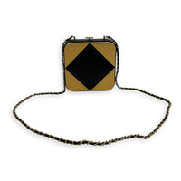Chanel METAL Crossbody Bag Black in Lambskin, Gold hardware_9