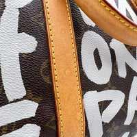 Louis Vuitton Stephen Sprouse Keepall 50 Brown Duffle Bag in Coated Canvas, Gold hardware_13