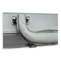 Dior Kenny Scharf Vanity Top Handle Bag Grey in Calfskin, Silver hardware_9