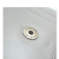Serpenti Forever Medium White Shoulder Bag in Calfskin, Light Gold hardware