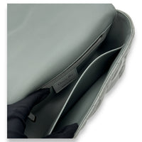 Caro Medium Grey Shoulder Bag in Lambskin, Silver hardware