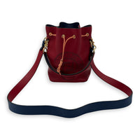 Fendi Mon Tresor Bucket Bag Red in Calfskin, Gold hardware_11