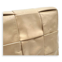Bottega Veneta Cassette Crossbody Bag Beige in Calfskin, Silver hardware_11