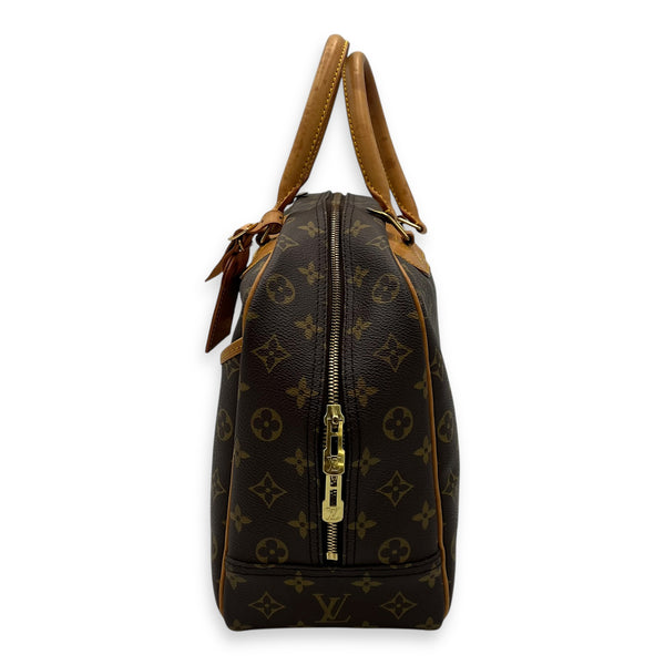 Louis Vuitton Deauville  Brown Top handle Bag in Monogram Coated Canvas, Gold hardware_4