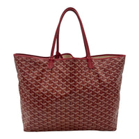 Goyard Saint Louis GM Red Tote Bag in Coated Canvas, Silver hardware_1