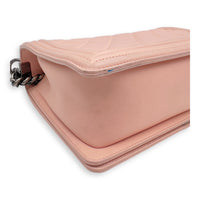 Chanel Boy Medium Pink Shoulder Bag in Calfskin, Ruthenium hardware_13