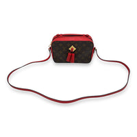 Louis Vuitton Saintonge Crossbody Bag Brown in Monogram Coated Canvas, Gold hardware_8