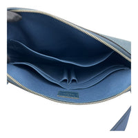 Louis Vuitton Grigori Messenger PM Blue in Taiga Leather, Silver hardware_6