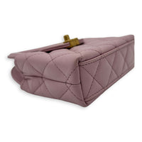 Chanel Kelly Top Handle Bag Nano Pink in Calfskin, Gold hardware_8