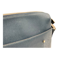 Louis Vuitton Grigori Messenger PM Blue in Taiga Leather, Silver hardware_9