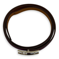 Hermès Behapi Double tour Purple in Calfskin, Palladium hardware_5