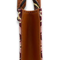 Since 1854 Sac Plat Petite Red Top Handle Bag in Canvas, Gold hardware