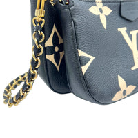 Multi-Pochette Accessoires Black Crossbody Bag in Empreinte Leather, Gold hardware
