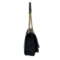 Niki Medium Black Shoulder Bag in Lambskin, Gold hardware