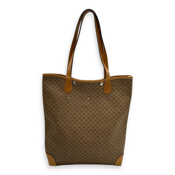 Gucci GG Tote Bag Brown in Coated Canvas, Gold hardware_2