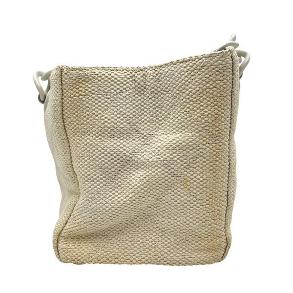 Chanel Vintage Shoulder Bag White in Canvas, Resin hardware_4