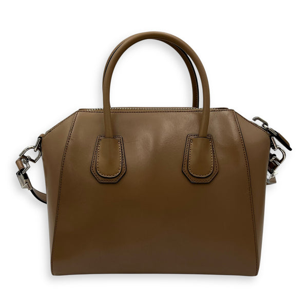 Givenchy Antigona Beige Top Handle Bag in Calfskin, Silver hardware_2