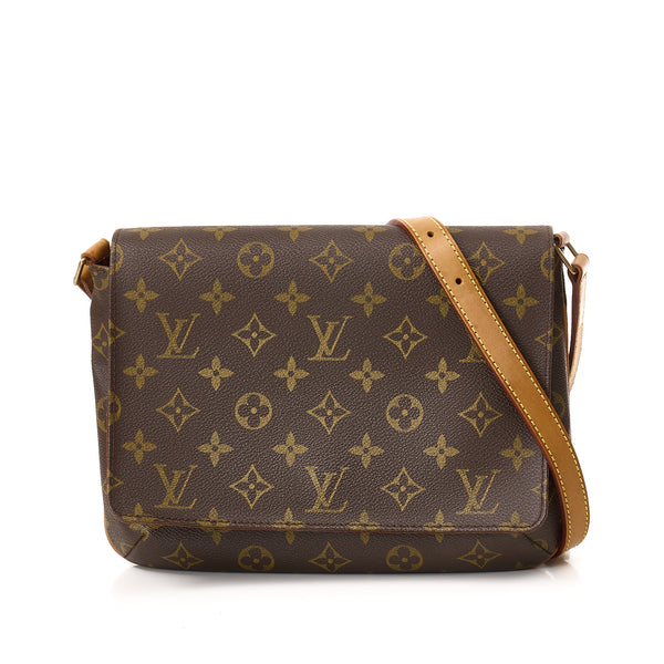 Musette Tango Shoulder bag in Monogram Coated Canvas, Gold Hardware
