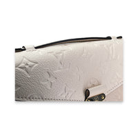 Metis East West Beige Crossbody Bag in Monogram Empreinte Leather, Gold hardware