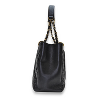 GST GM Black Tote Bag in Caviar Leather, Gold hardware