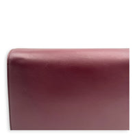 Box Medium Maroon Shoulder Bag in Calfskin, Gold hardware