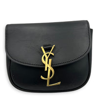 Kaia Crossbody Bag Black in Calfskin, Gold hardware