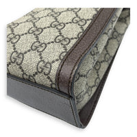 Ophidia Top Handle Bag Brown in Coated Canvas, Gold hardware