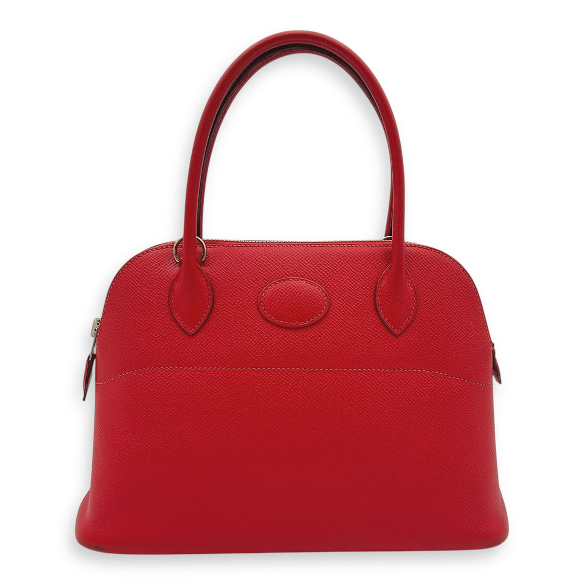 Bolide Red in Epsom, Silver hardware