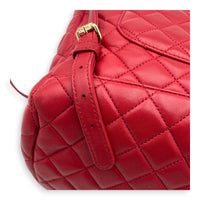 Urban Spirit Backpack Red in Lambskin, Gold hardware