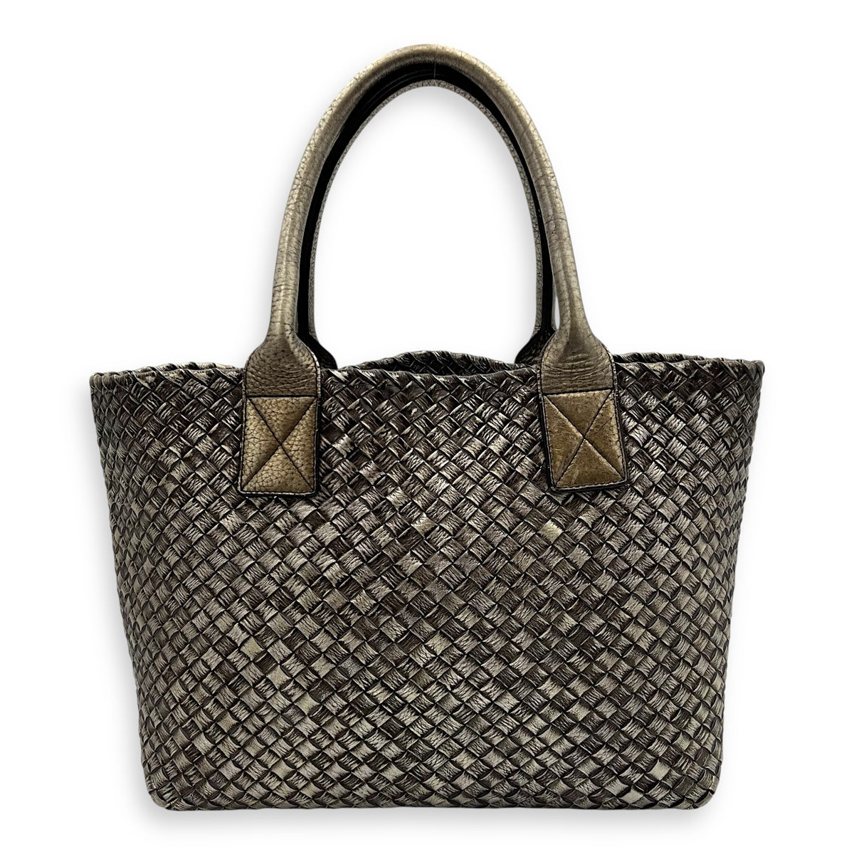 Cabat Gold Tote Bag in Calfskin, Gold hardware