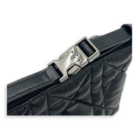 Nomad Black Pouch in Lambskin, Silver hardware