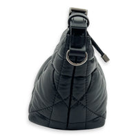 Nomad Black Pouch in Lambskin, Silver hardware
