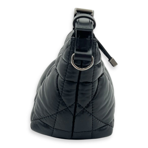 Nomad Black Pouch in Lambskin, Silver hardware