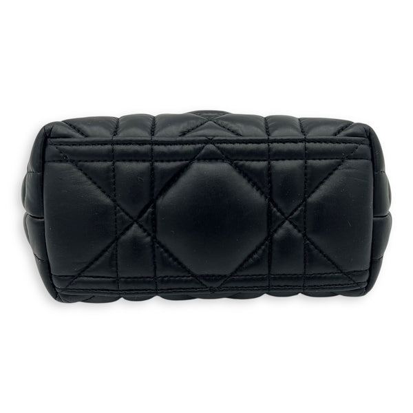 Nomad Black Pouch in Lambskin, Silver hardware