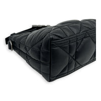 Nomad Black Pouch in Lambskin, Silver hardware