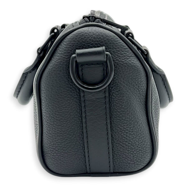 Keepall Top Handle Bag XS Black in Calfskin, black hardware