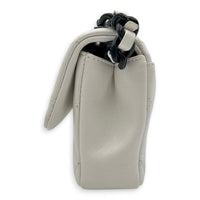 My Everything Shoulder Bag White in Caviar Leather, Black hardware
