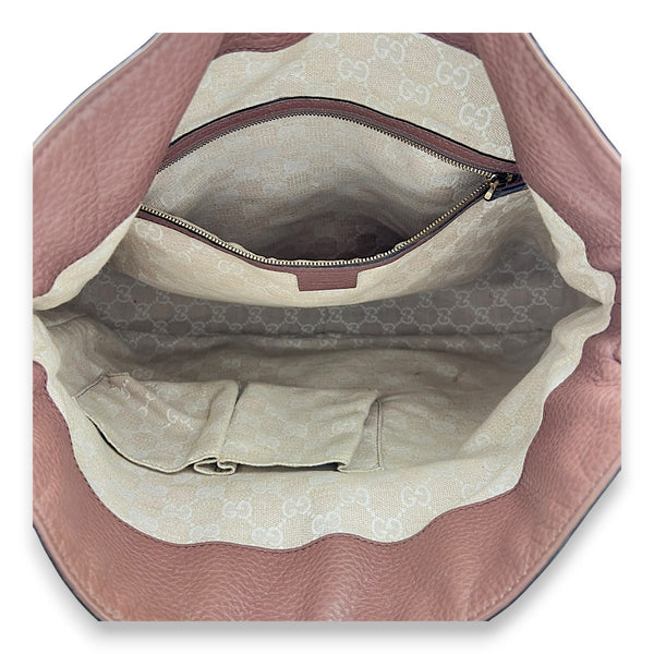 Bamboo Top Handle Bag Brown in Calfskin, Gold hardware