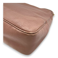 Bamboo Top Handle Bag Brown in Calfskin, Gold hardware