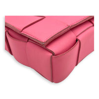 Cassette Crossbody Bag Pink in Calfskin, Silver hardware