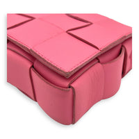 Cassette Crossbody Bag Pink in Calfskin, Silver hardware