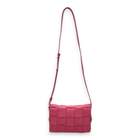 Cassette Crossbody Bag Pink in Calfskin, Silver hardware