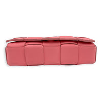 Cassette Crossbody Bag Pink in Calfskin, Silver hardware