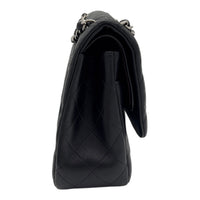 Classic Shoulder Bag Jumbo Silver in Lambskin, Silver hardware